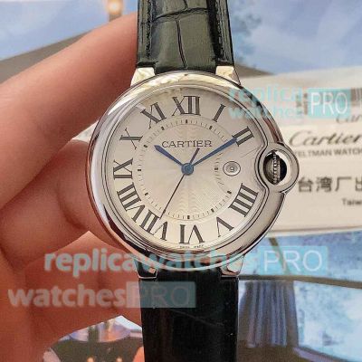 TWF Cartier Ballon Bleu Swiss Quartz White Dial 36mm Ladies Replica Watch 